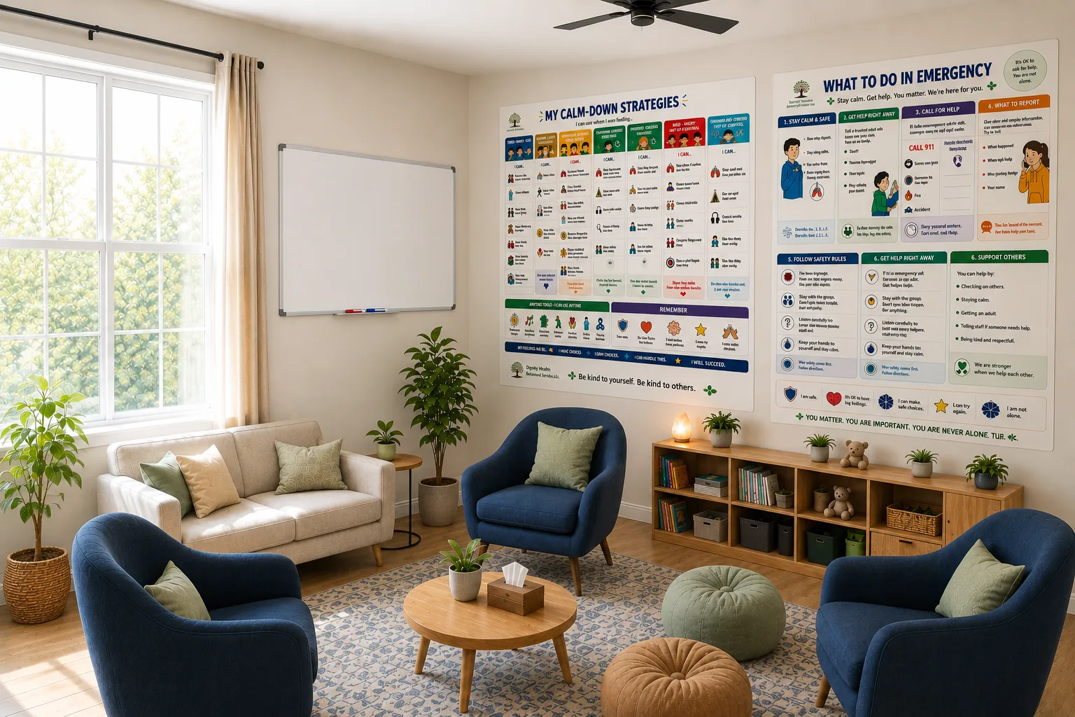 A dedicated group and individual counseling room at a DiVnity residence